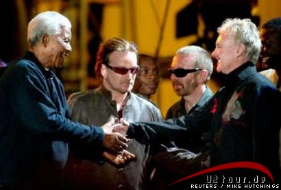 Nelson Mandela & Bono & Dave Stewart